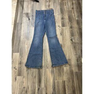 Free People Jayde Jeans 31 Womens High Rise Retro Flare Medium Wash